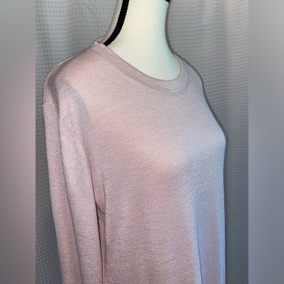 Women’s‎ BANANA REPUBLIC light pink LUXESPUN CURVED-HEM TOP size Large NEW - Picture 4 of 15